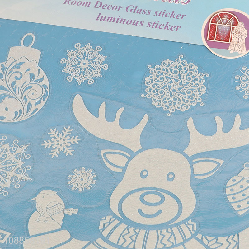 Online wholesale luminous Christmas window clings stickers for kids