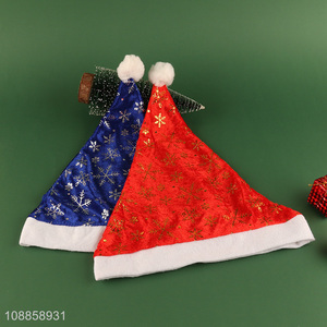 High Quality Snowflake Santa Hat Christmas Hat for Kids Adults