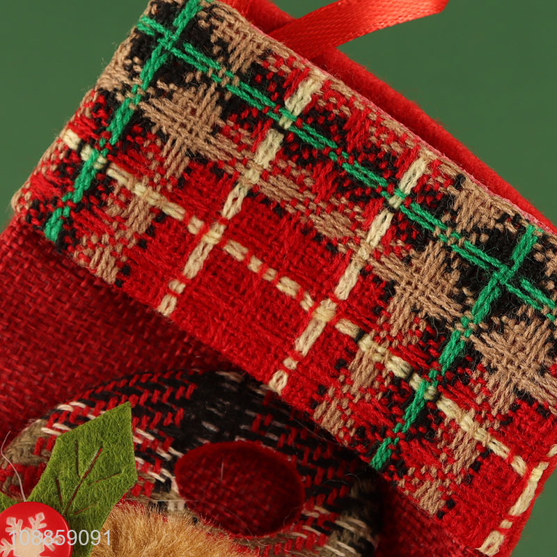 Good Quality Imitated Linen Christmas Stockings for Holiday Party Decoration