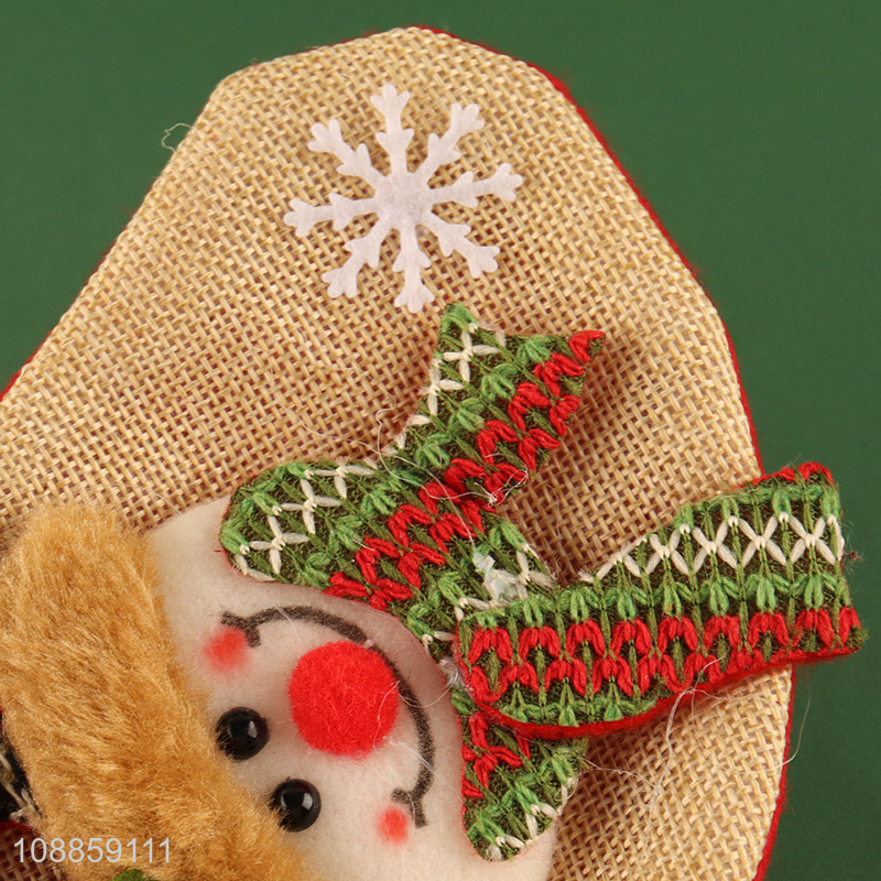 High Quality Imitated Linen Christmas Stockings Christmas Family Ornaments