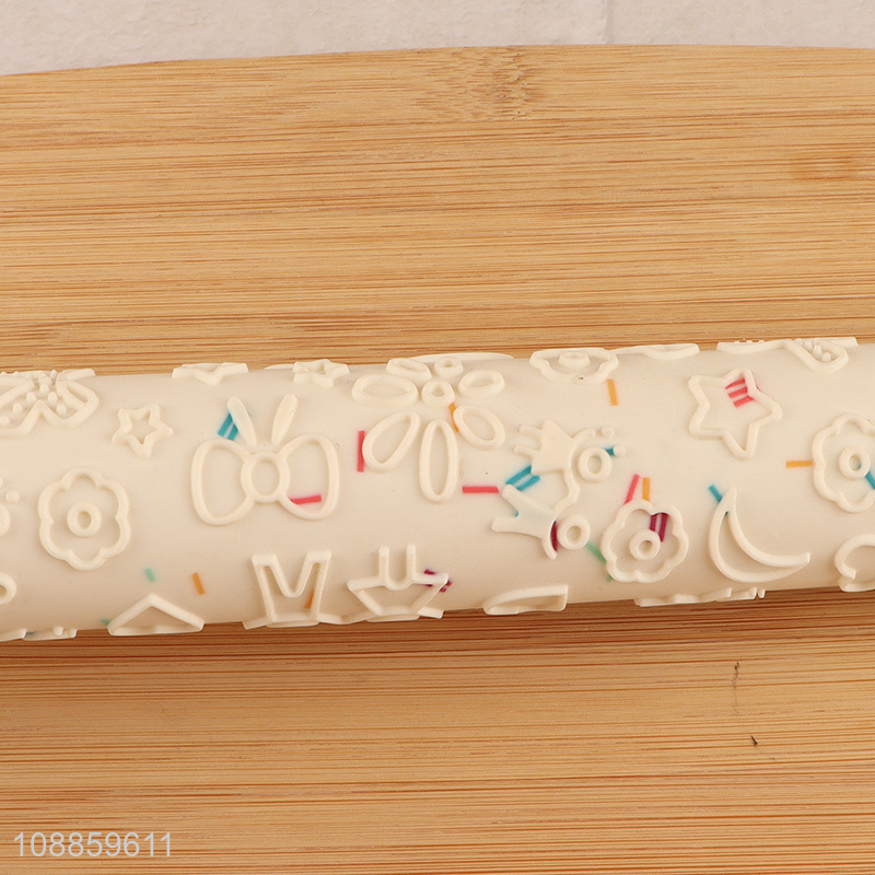 Latest products cookies embossing non-stick pastry dough rolling pin