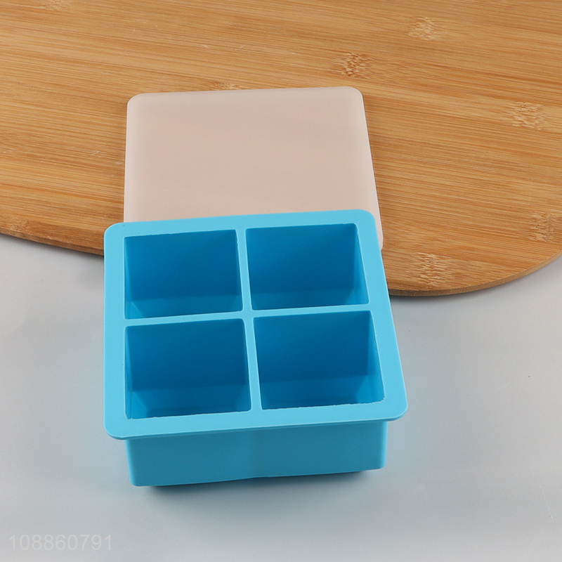 Good selling 4compartment silicone ice cube mold ice maker
