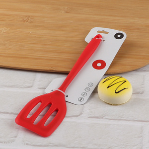 Factory supply red kitchen utensils cooking slotted spatula for sale