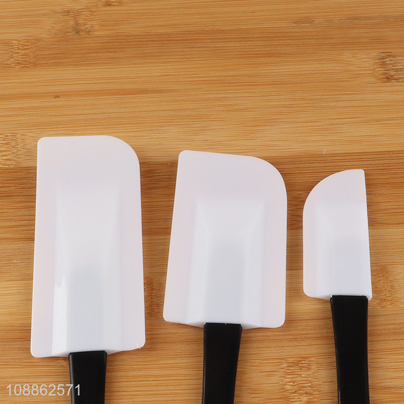 Factory price 3pcs plastic baking spatulas cake cream scrapers
