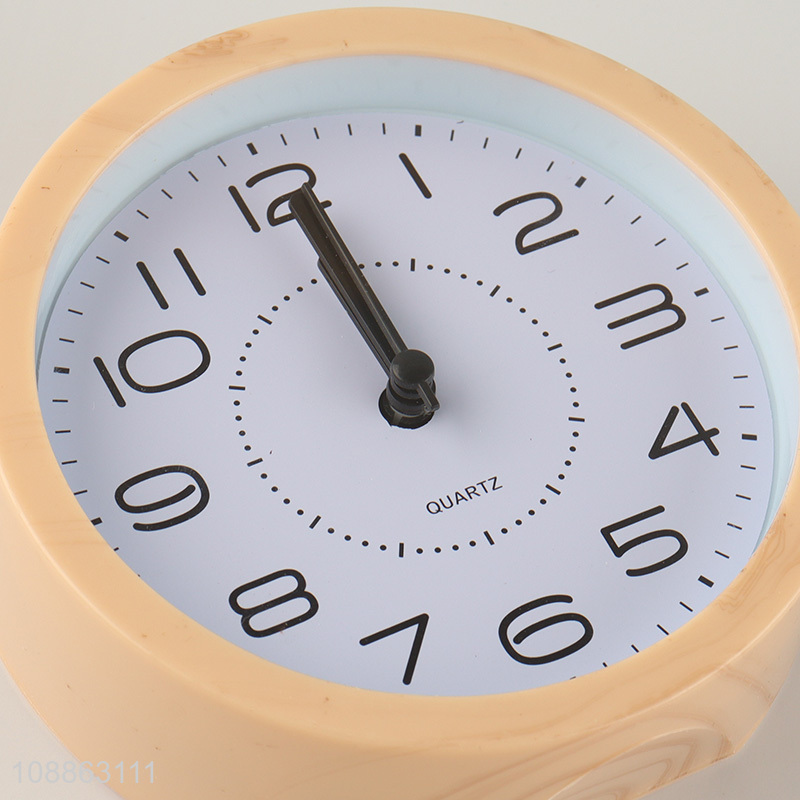 Popular products round home students table clock desk clock