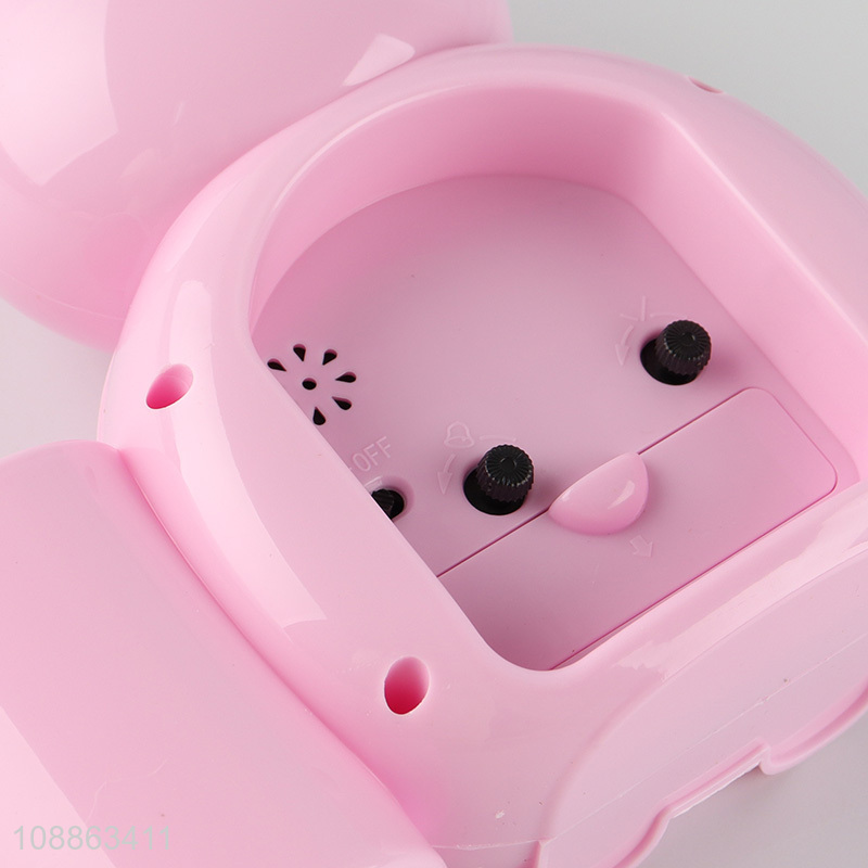 Hot selling rabbit cartoon kids alarm clock table clock