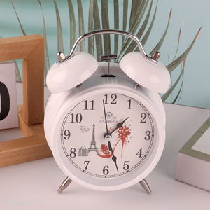 Good quality white table clock digital clock alarm clock for sale
