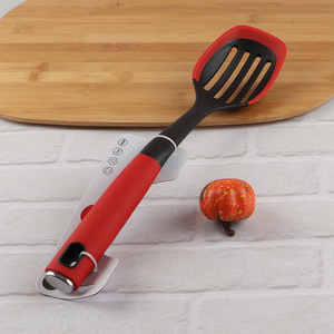 New product kitchen slotted spoon with silicone edge & plastic handle