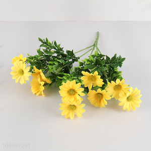 Good quality yellow artificial flower fake flower for indoor decoration