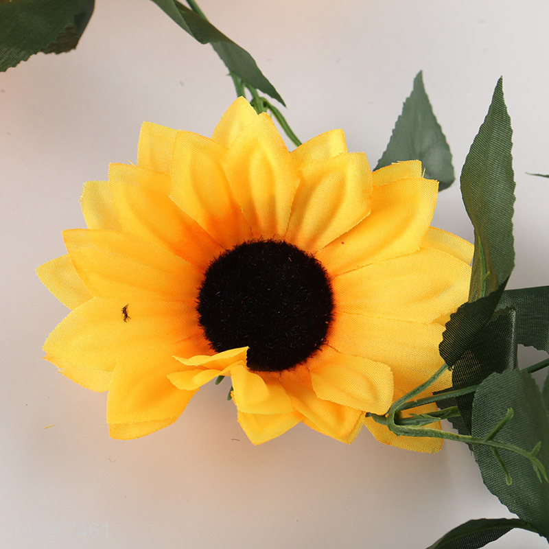 Yiwu market natural plastic artificial sunflower fake flower