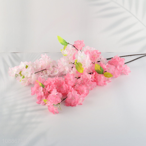 Good selling pink artificial peach blossom flower fake flower