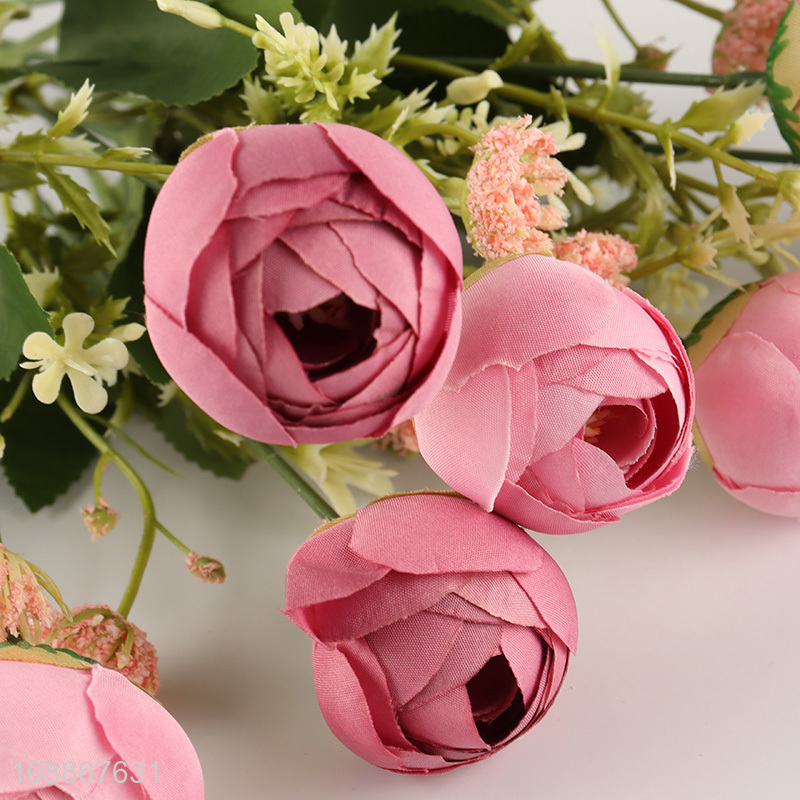 Best price artificial wedding flowers rose bouquet fake flower