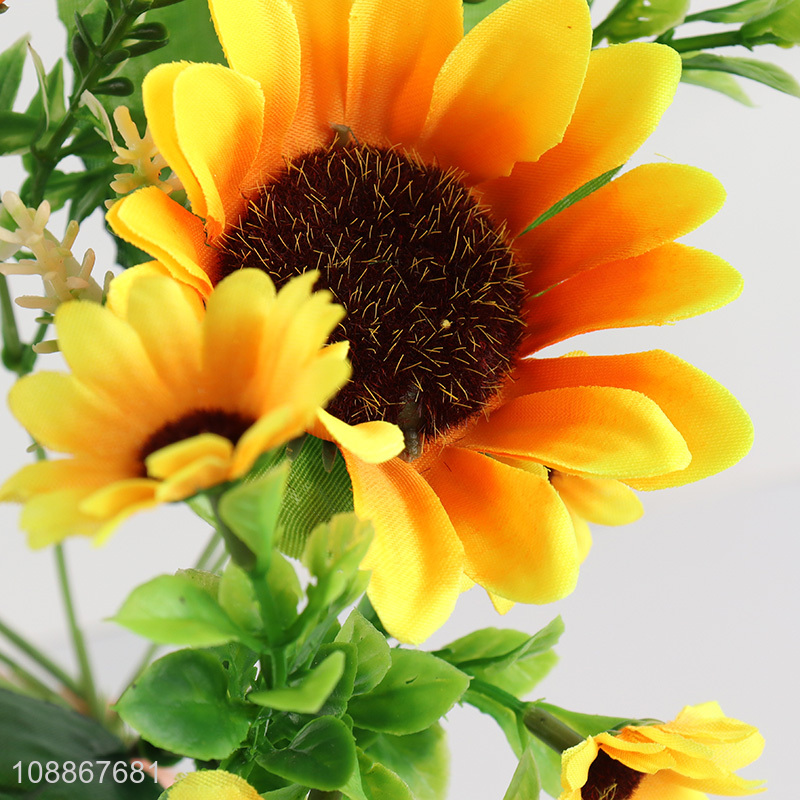 Best sale garden decor natural artificial sunflower fake flower