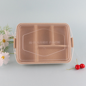 Low price 1500ml 4compartment wheat straw lunch box for sale