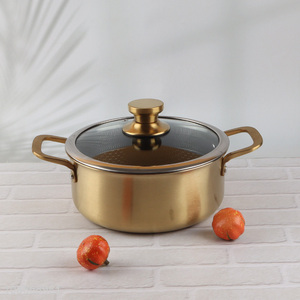 Popular product stainless steel non-stick anti-scratch stock pot with lid