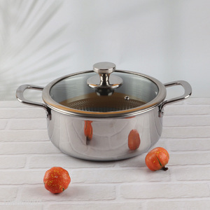 Wholesale stainless steel stock pot induction pot with lid for soup broth