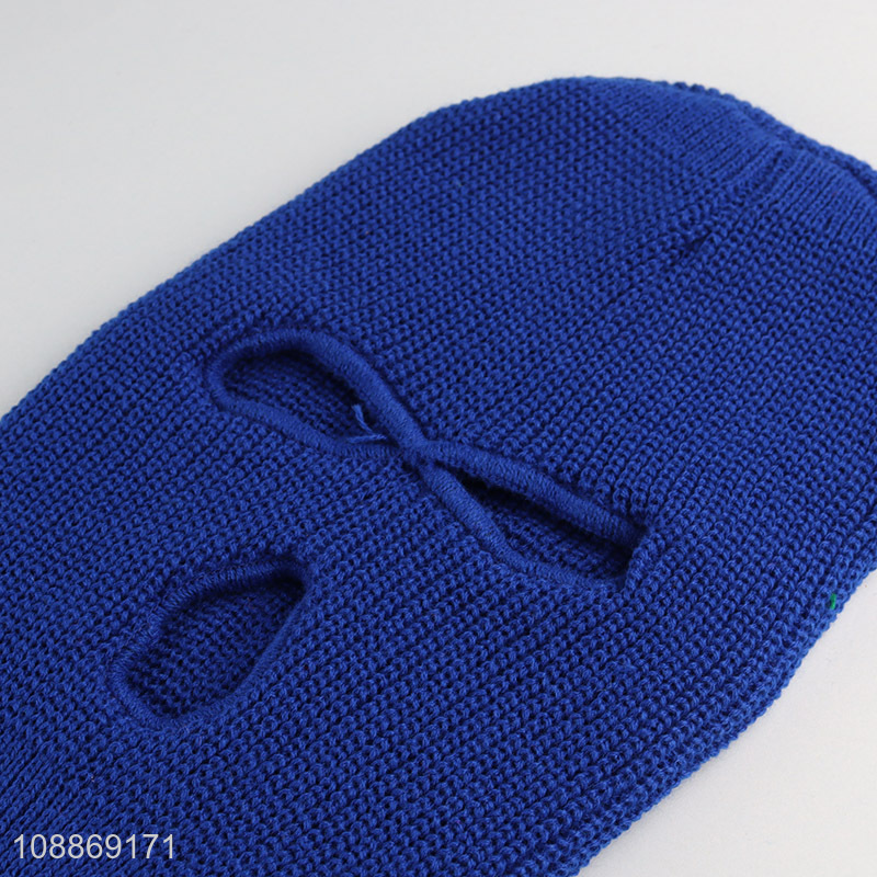 Good sale multicolor acrylic knitted face mask hat for winter