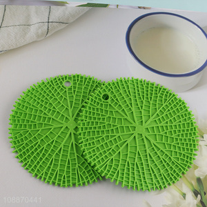 Most popular green silicone table decoration heat pad for home