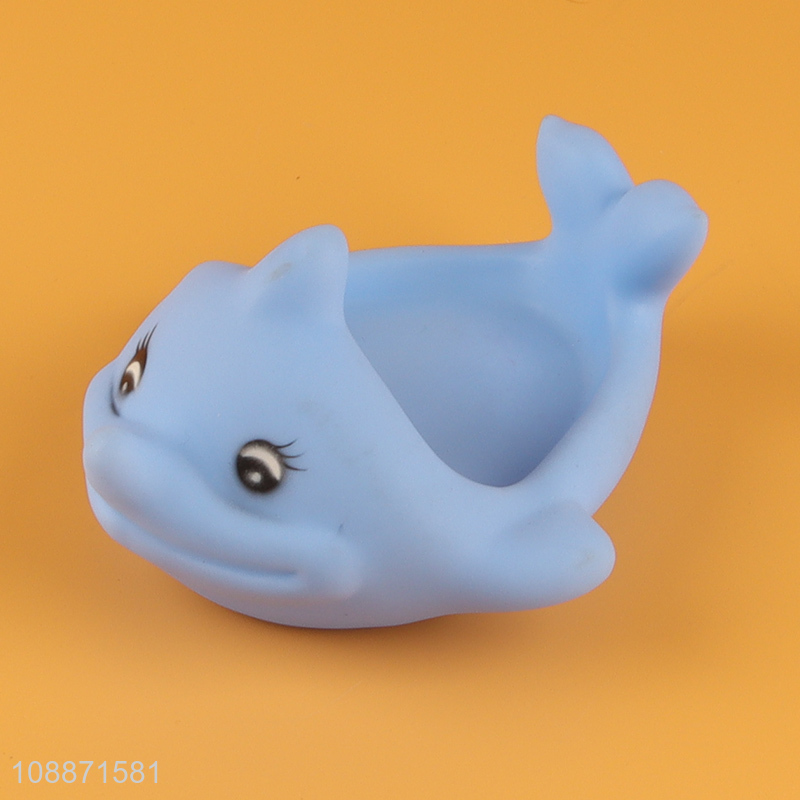 Hot selling dolphin family bath toys with 3 baby dolphins for bathtime