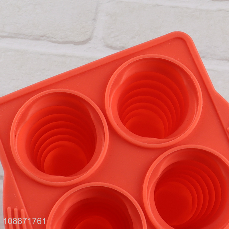 New product 6-cavity homemade popsicle molds silicone ice pop maker