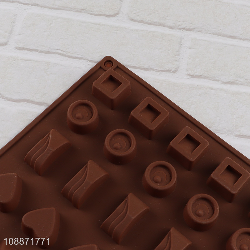 Wholesale 30-cavity silicone chocolate candy molds with 6 different shapes