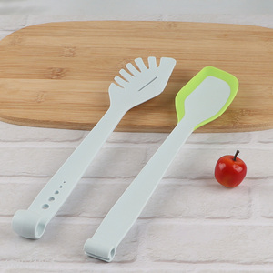Wholesale 2-in-1 Silicone Food Tongs for Salad, Meat and Vegetables