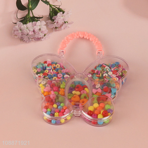 Wholesale pop beads diy jewelry <em>bracelet</em> making kit with butterfly shaped storage case