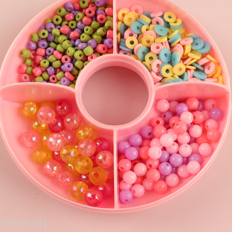 New product pop beads diy jewelry bracelet making kit with donut shaped storage case