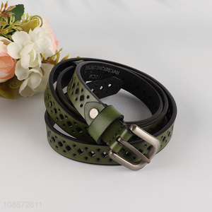 Most popular fashionable genuine leather buckle belt for sale