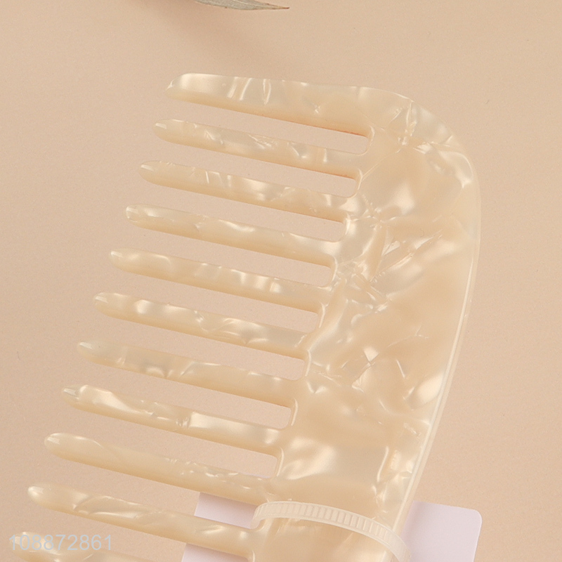 High quality cellulose acetate hair detangling comb for long thick hair