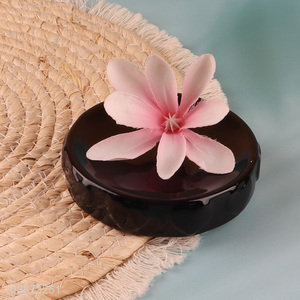 Online wholesale round ceramic soap dish holder for kitchen bathroom