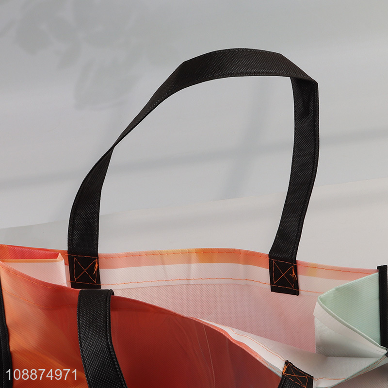 Wholesale custom printed reusable shopping bags durable tote bags