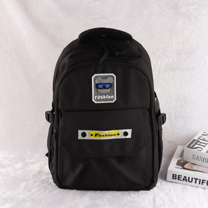 Low price black men casual sports backpack polyester backpack