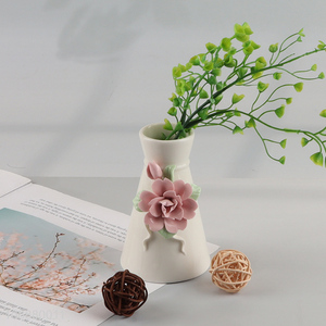 China Imports Floral Design Ceramic Vase for Tabletop & Shelf Decor