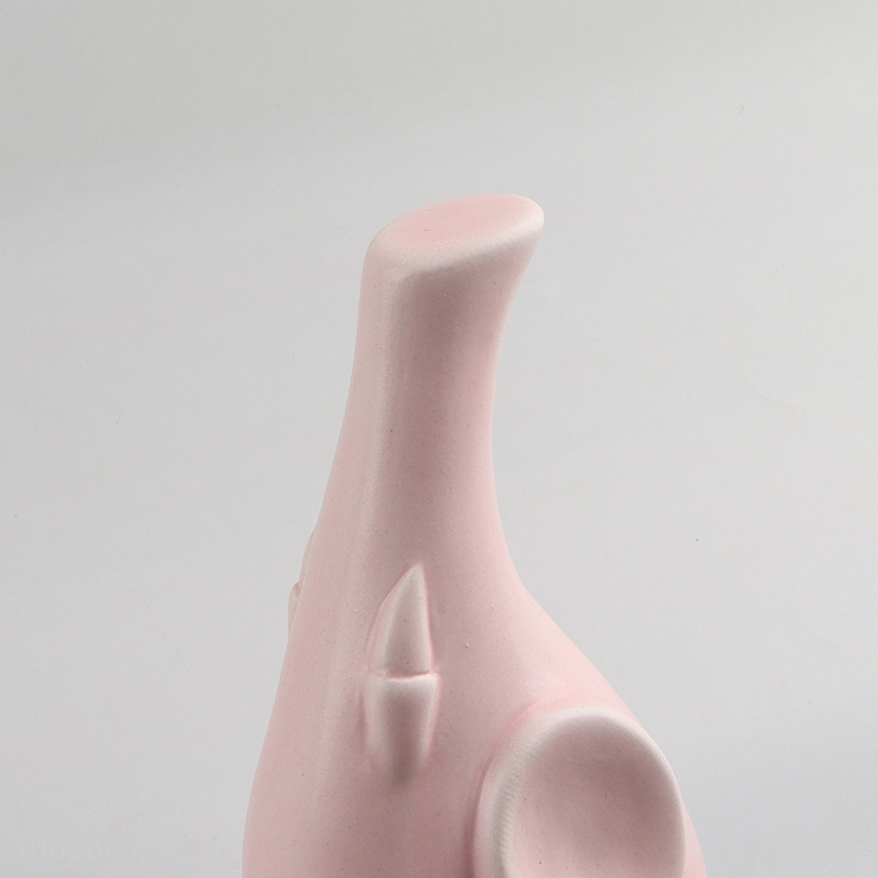 Hot Sale Ceramic Elephant Figurine Sculpture for Office Desktop Deocr