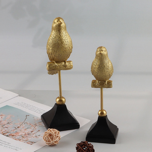 New Product Gold Bird Statue Animal Sculpture for Home <em>Decoration</em>