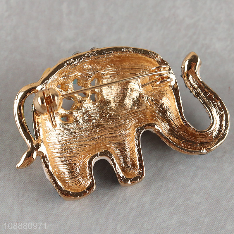 Yiwu market elephant shaped fashionable alloy brooch