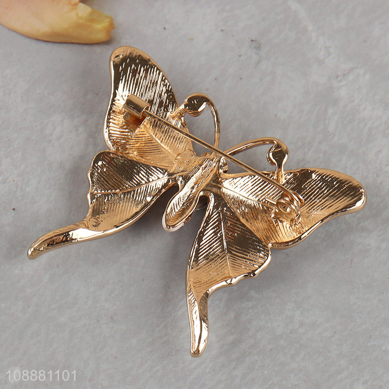 Best quality fashionable jewelry butterfly alloy brooch