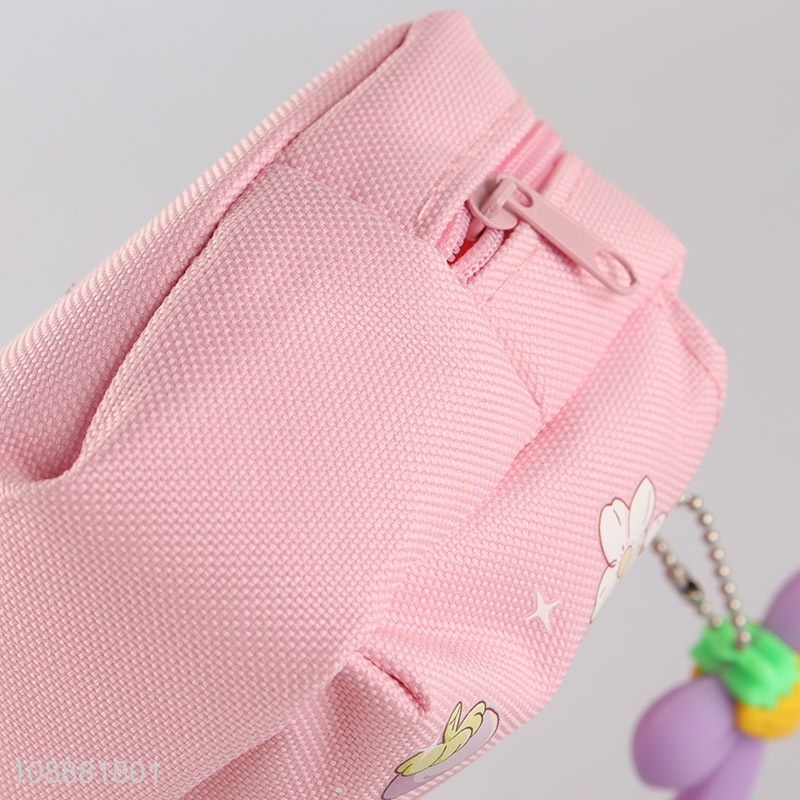 Most popular pink girls stationery pencil bag with zipper