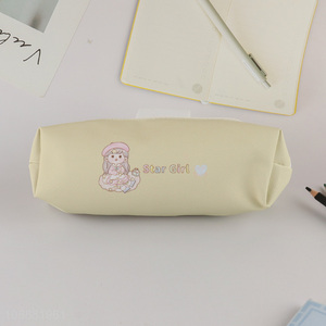 Best selling cartoon girls stationery pencil bag with zipper