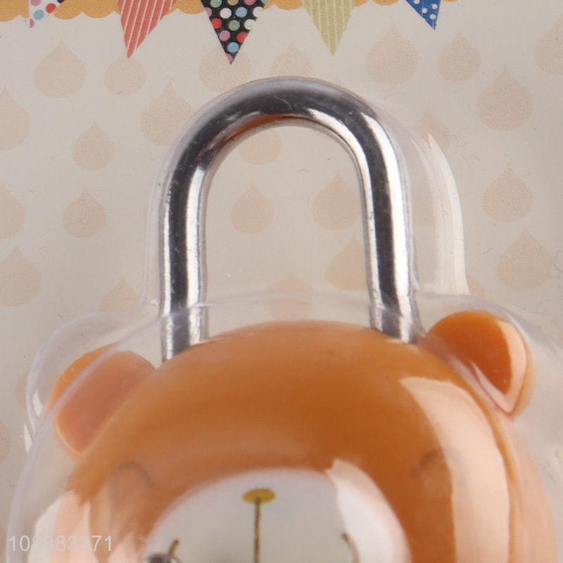 China factory cartoon bear shaped padlock with key