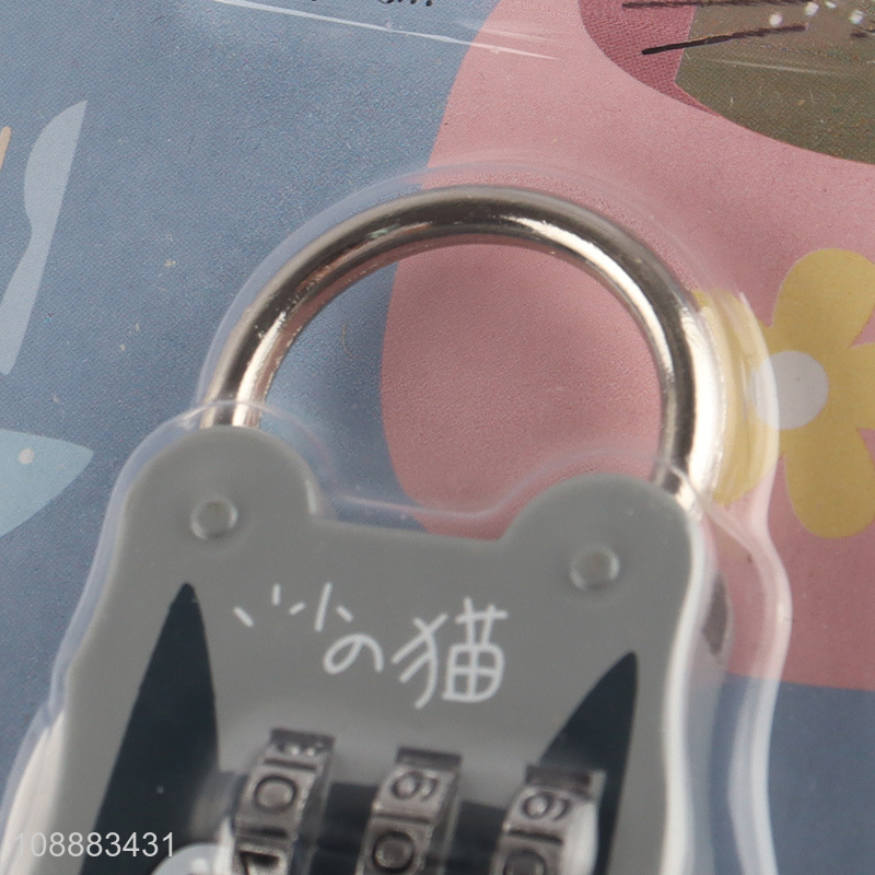 New arrival cartoon cat password lock luggage lock for sale