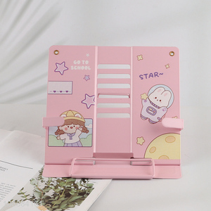 Wholesale cute cartoon desk reading stand metal book stand for kids