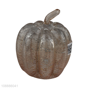 New product pumpkin shaped jar glass ornaments for tabletop decoration