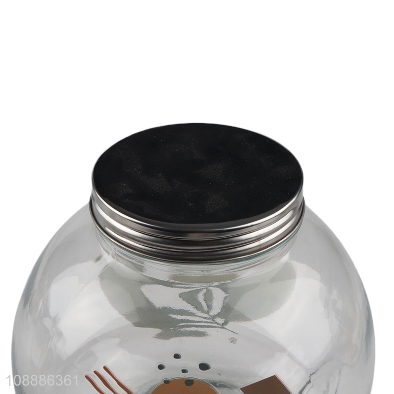 Best selling glass sealed candy cookies food storage jar with lid
