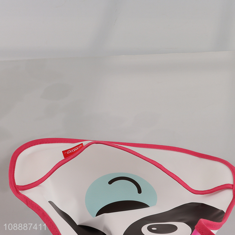 New product waterproof mess-proof cute baby feeding bibs with pocket