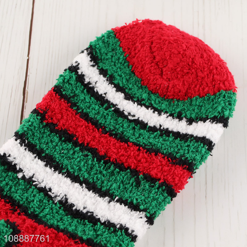 Wholesale Christmas socks winter fuzzy holiday slipper socks