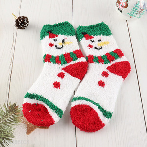 Most popular winter fuzzy slipper socks holiday Christmas socks