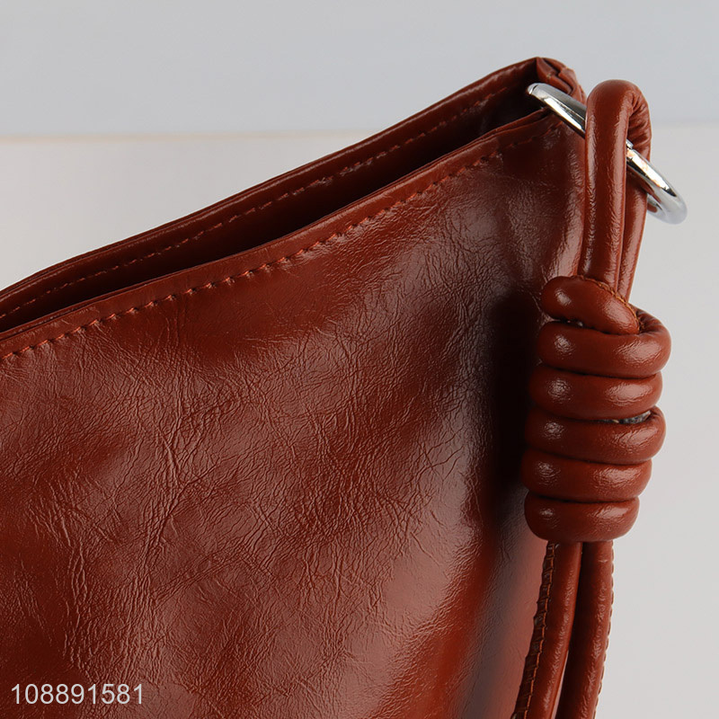 New arrival large capacity vintage pu leather shoulder bag for women