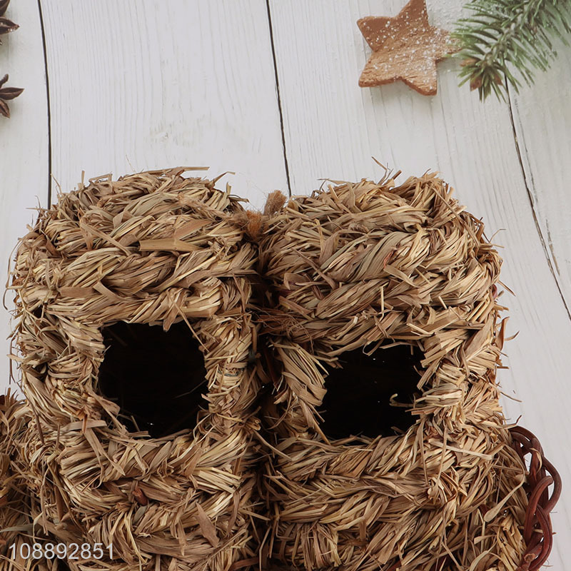 Yiwu market hanging two-hole bird house bird nest for decoration